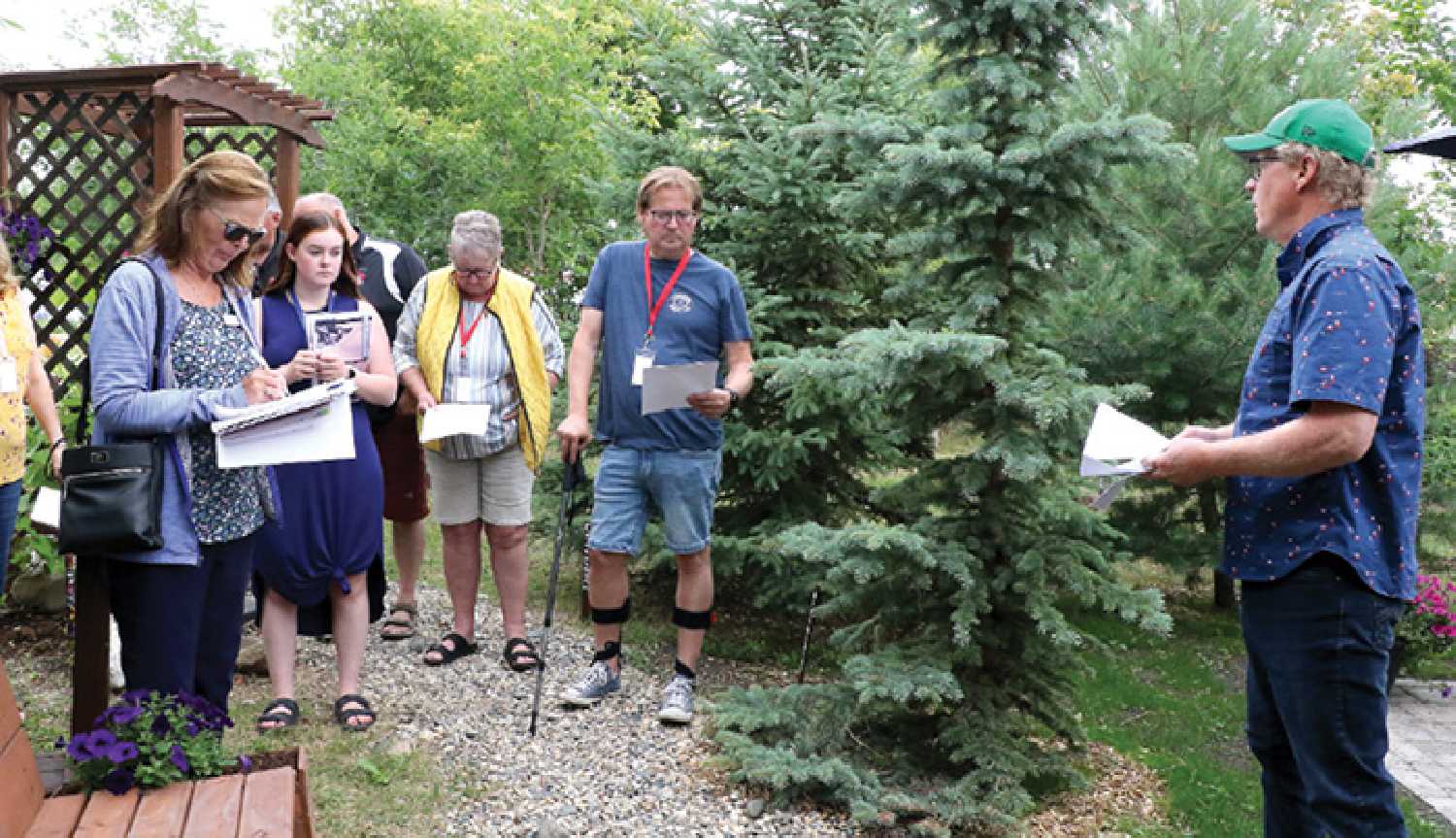 The judges in Moosomin during the 2024 Communities in Bloom judging.